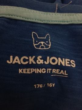 T SHIRT BLUZKA KOSZULKA JACK&JONES 176 S XS XXS NA SZCZUPŁEGO BAWEŁNA +