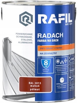 RAFIL RADACH FARBA NA DACH MAHOŃ PÓŁMAT RAL3013 5L