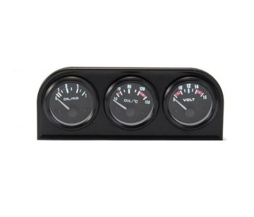 ZESTAW WSKAŹNIKÓW VDO LOOK 3w1 ciśn+volt+temp