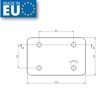РАССТОЯНИЕ БУКСИРОВОЧНОГО КРЮКА 83x56 мм (+100 мм) + ВИНТЫ