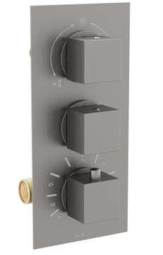 ГРАФИТОВЫЙ ТЕРМОСТАТ ДЛЯ НАСТЕННЫХ УСТАНОВОК MEXEN CUBE