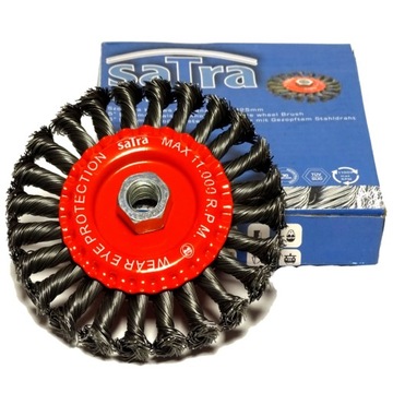 Проволочная щетка для шлифмашины, витая проволока 125 мм.