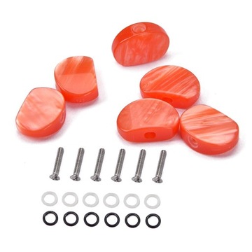 de-6 шт. колышки для настройки гитары, колки, кнопки, колпачки, ручки оранжевого цвета