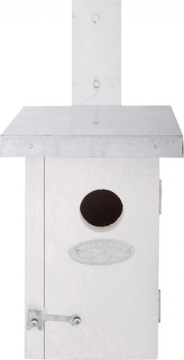 Domek dla ptaków biały 13,5 x 11,4 x 25,2 cm