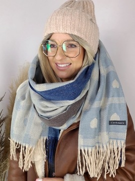 ТЁПЛЫЙ БОЛЬШОЙ ШАРФ С БАХОЙ CASHMERE TOUCH шарф шаль НОВЫЙ ЦВЕТ