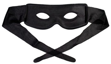 CZARNA MASKA STRÓJ ZORRO WOJOWNIK