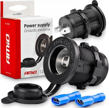 Розетка Amio 12/24 В