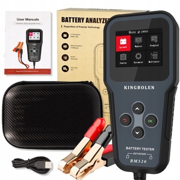 TESTER DO AKUMULATORÓW BATERII 6V 12V 24V 2-300AH MIERNIK CYFROWY j.POLSKI