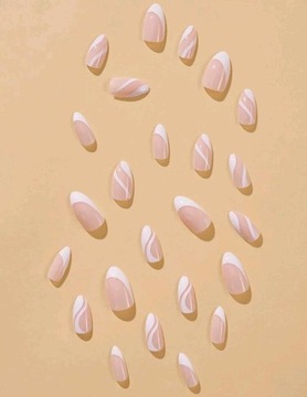 PRESS ON NAILS TIPSY 24 асимметричных френча на ногтях