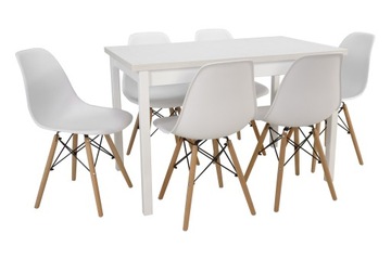 Krzesła Kubełkowe + Stół 70x120 Rozkładany