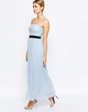 LOVE maxi gorsetowa sukienka plisy S/M