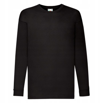 DZIECIĘCA BLUZA bez kaptura CZARNA DŁ.REKAW FRUIT OF THE LOOM XS 116