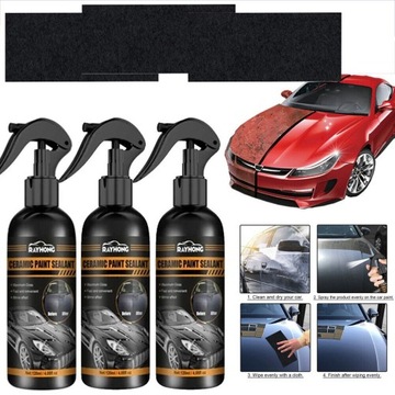 3x120ml Wosk Samochodowy Do Lakieru Karoserii Auta Powłoka Ceramiczna