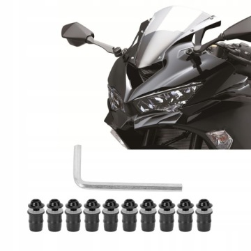 10X КОМПЛЕКТ ВИНТОВ ДЛЯ ВЕТРОВОГО СТЕКЛА МОТОЦИКЛА M5x16mm