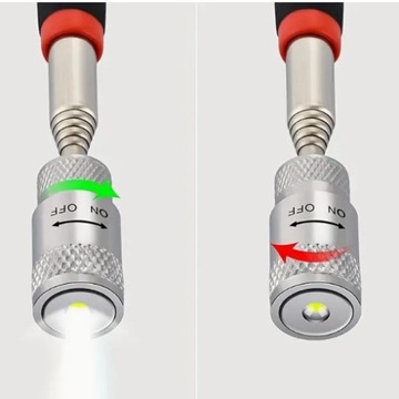 МАГНИТНЫЙ ЗАХВАТ Светодиодный инспекционный телескопический магнит 68 см фонарик