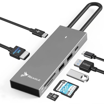 HUB USB-C HDMI 4K 60Hz 2K 144Hz USB C 3.2 PD 100W CZYTNIK KART M1 M2