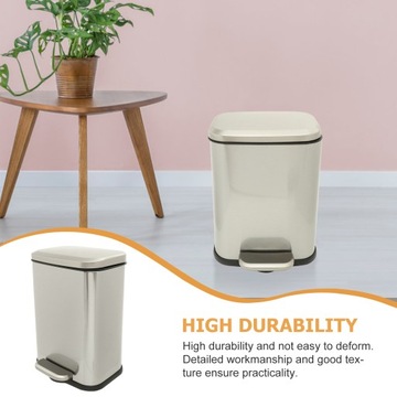 Металлическое мусорное ведро с педалью Большая кухня