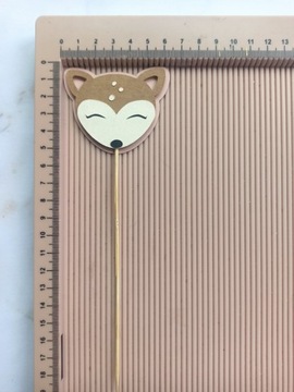 Набор топперов для торта с оленем и именем - розовый