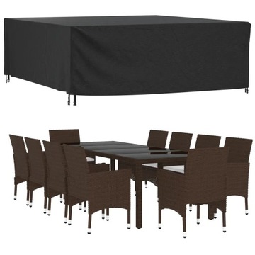 POKROWIEC NA MEBLE OGRODOWE WODOODPORNY PLANDEKA NA OGRÓD 260x260x90 cm