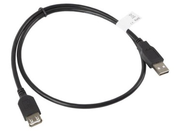 КАБЕЛЬ-УДЛИНИТЕЛЬ USB-A M/F 2.0 5М ЧЕРНЫЙ LANBERG