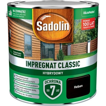 Sadolin impregnat do drewna Classic Heban 2,5L