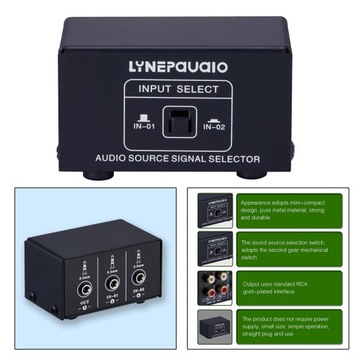 2 в 1 1 дюйм 3,5-мм переключатель источника аудиосигнала