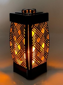 ГЛАМУРНЫЙ ЧЕРНЫЙ ФОНАРЬ ИЗ РОТАНГА