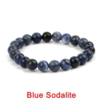 Handmade Elasticity Bracelet 4mm 6mm 8mm 10mm Natural Stone Smooth Round