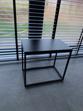 HIT STOLIK KAWOWY NOCNY CZARNY LOFT DREWNO METAL !