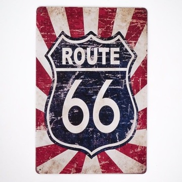 Tabliczka dekoracyjna metalowa ROUTE 66 3 plakat