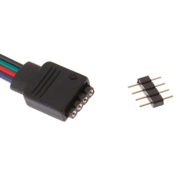 FEMALE CONNECTOR + HIGH-SPEED CONNECTOR LED RGB 4PIN 10mm