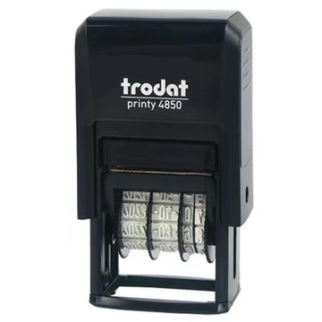ШТАМП ДАТА ШТАМП TRODAT 4850 ЦИФРА ДАТА ГОД МЕСЯЦ ДЕНЬ ЧЕРНЫЙ ISO