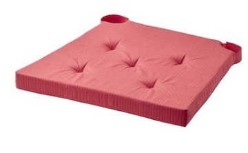 IKEA JUSTINA Poduszka na krzesło, czerwony