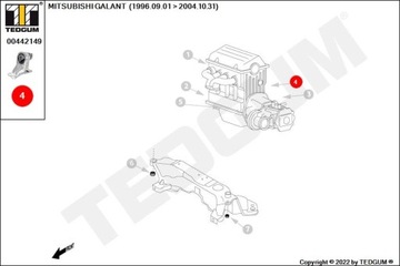 TEDGUM 00442149 LOŽISKO MOTORU