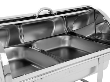 НАГРЕВАТЕЛЬ GN 1/2 ДЛЯ ГАСТРОНОМИЧЕСКИХ БЛЮД 2X4 Л РОЛЛ-ТОП INOX PRESTON