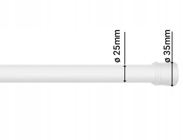 Drążek rozporowy ZOOM Karnisz prysznicowy MOCNY bez wiercenia 90-160cm