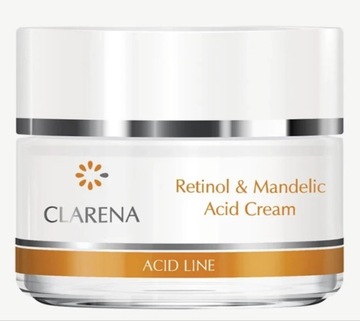 Clarena Retinol & Mandelic Acid krem 50 ml Krem z kwasem migdałowym