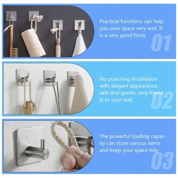 Metal Hangers Stainless Steel Hook Jacket 4 Pcs