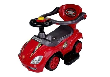 Mega Car 3in1 Red Ride-On с толкателем