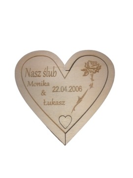 pudełko do pendrive w kształcie serca TWÓJ GRAWER