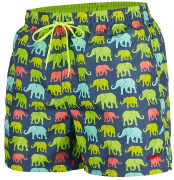 Szorty kąpielowe męskie spodenki plażowe kolorowe lekkie POLSKIE S ZAGANO