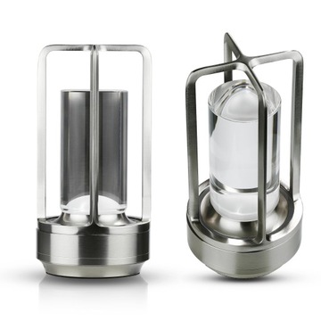 KRYSZTAŁOWA LAMPKA STOŁOWA LED DOTYKOWA KEMPINGOWA