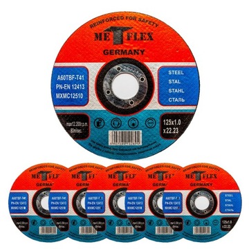 ДИСКИ РЕЖНЫЕ ПО МЕТАЛЛУ 125x1,0 MET-FLEX