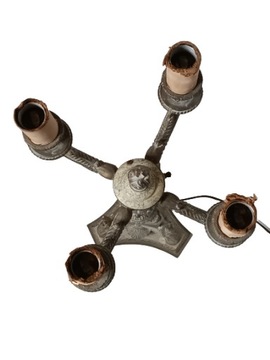 Большая старинная лампа в стиле модерн, 59 см.