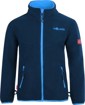 Bluza polarowa TrollKids Oppdal TURYSTYCZNY SZYBKOSCHNĄCY CIEPŁY OUTDOOR
