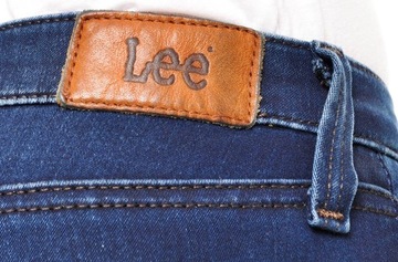 LEE spodenki NAVY jeans low LYNN SHORT _ W28