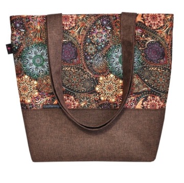TORBA TOREBKA SHOPPER PAISLEY BROWN ORIENT ZAPINANA NA ZAMEK COOLFLAMINGO