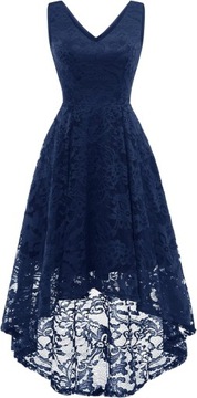 Элегантное женское кружевное платье без рукавов с круглым вырезом.