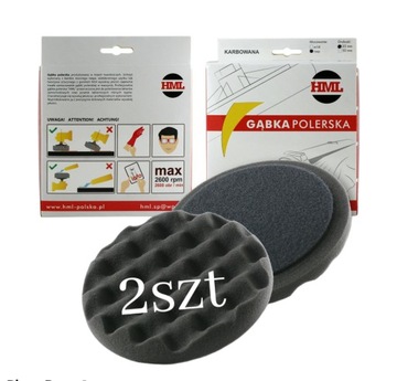 GĄBKA POLERSKA CZARNA150mm mocowany na rzep 125mm