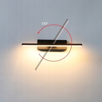 Kinkiet Led czarny zintegrowane źródło LED 12 W